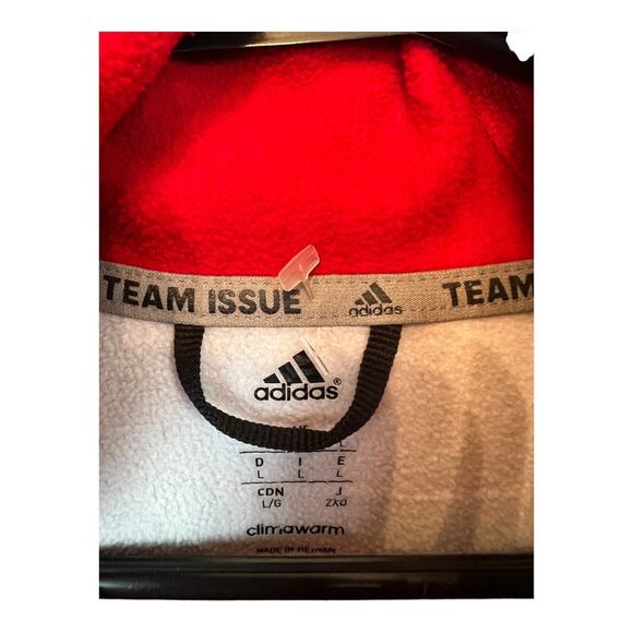 Adidas Team Issue Hoodie Mens Large Seneca Sting Fleece Zip Climawarm College - Picture 4 of 6